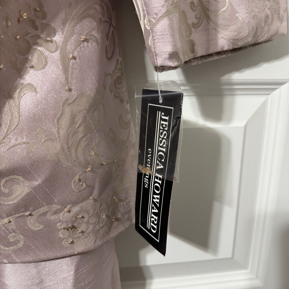 Jessica Howard Jacquard Blazer Sheath Dress Size 18W Dusty Pink MOB Wedding NWT - Picture 5 of 11